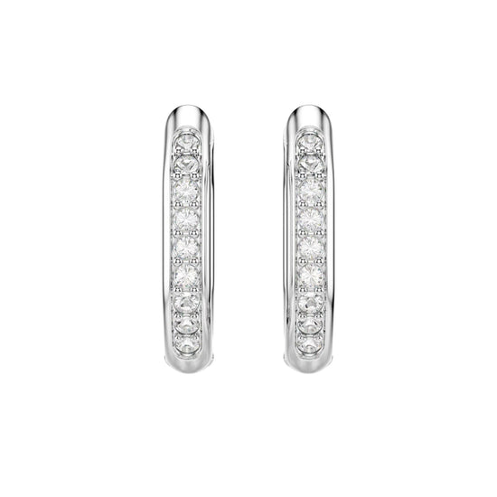 Orecchini Swarovski ottagonali in acciaio placcato rodio MISURA UNICA