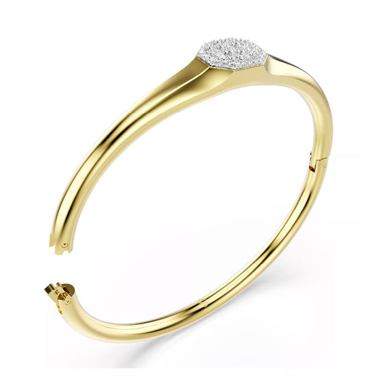 Bracciale rigido Swarovski Dextera Octagon placcato oro 17 cm