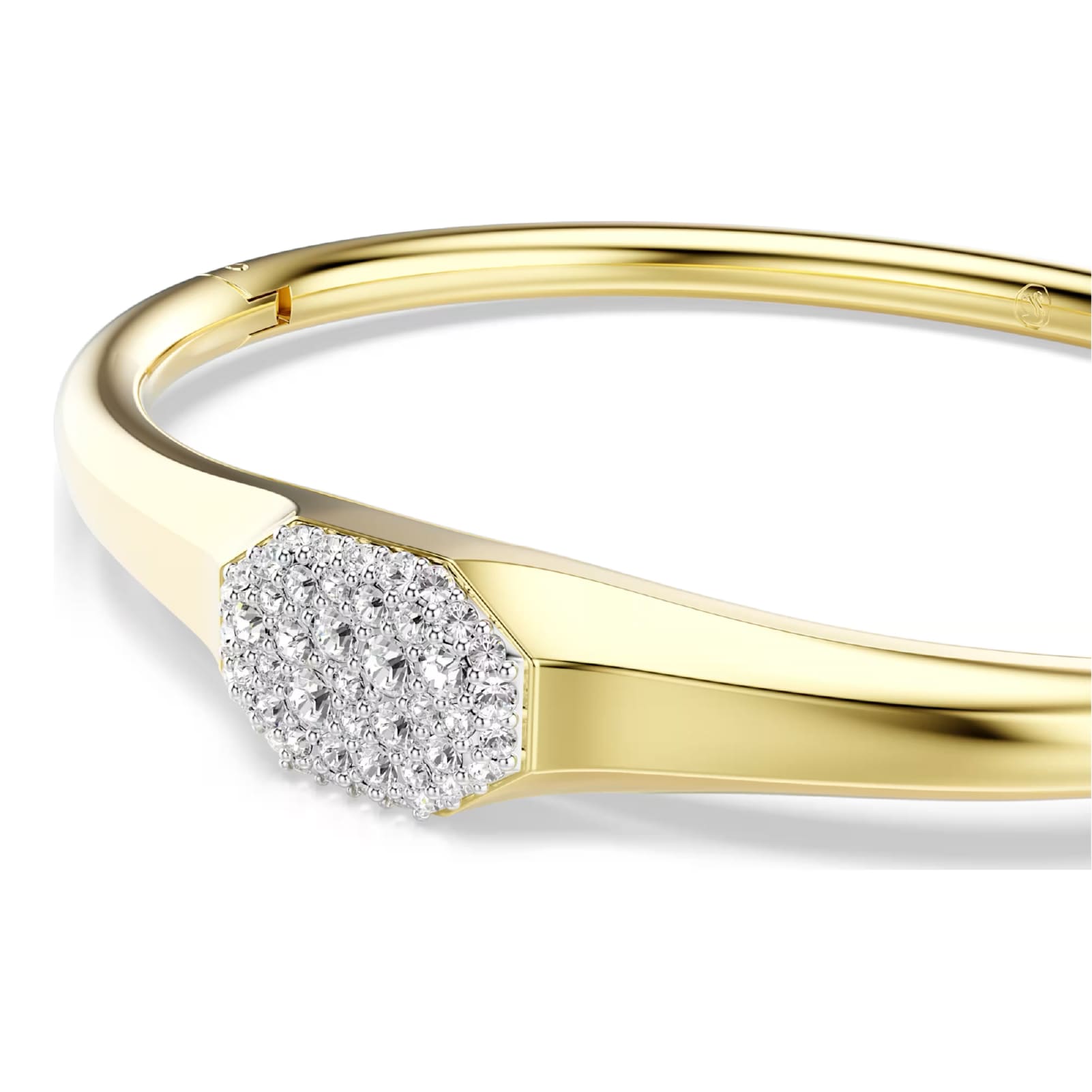 Bracciale rigido Swarovski Dextera Octagon placcato oro 17 cm