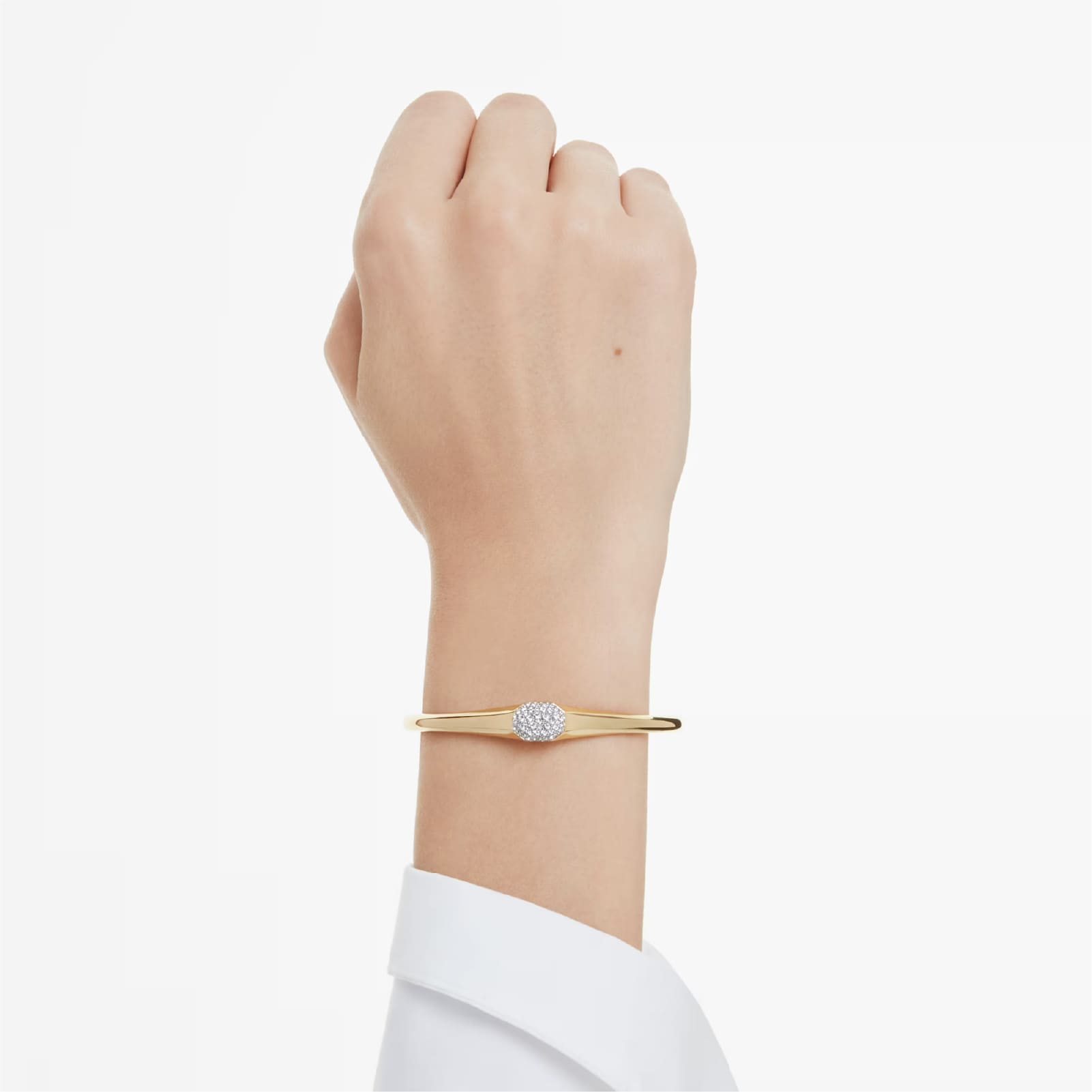 Bracciale rigido Swarovski Dextera Octagon placcato oro 17 cm