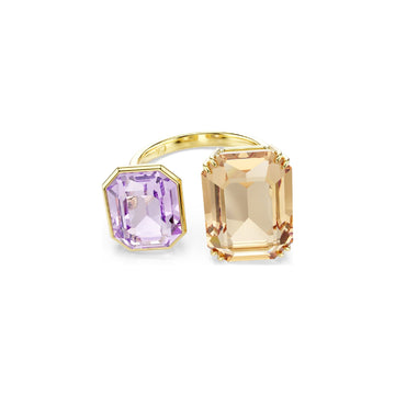 Anello da donna Swarovski dorato con cristalli ottagonali 15