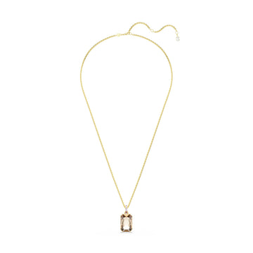 Collana lunga Swarovski dorata con cristallo rettangolare MISURA UNICA