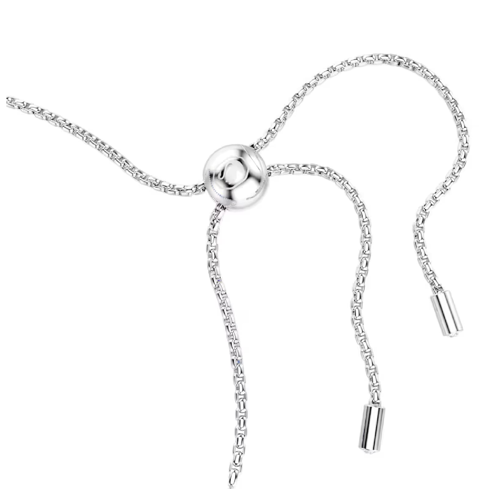Bracciale tennis Swarovski rodiato cristalli bianchi e blu REGOLABILE