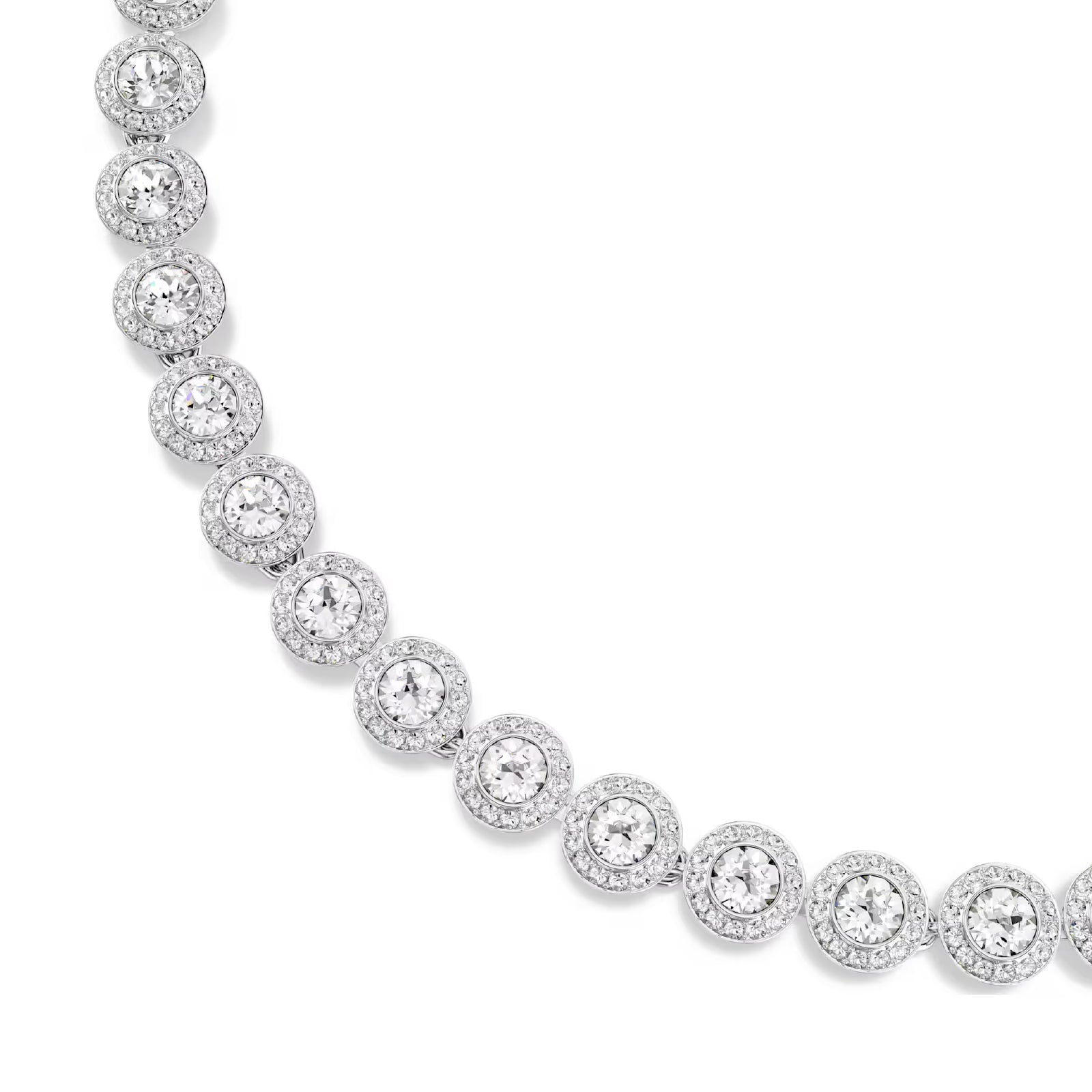 Collana tennis donna Swarovski rodiato con cristalli bianchi MISURA UNICA