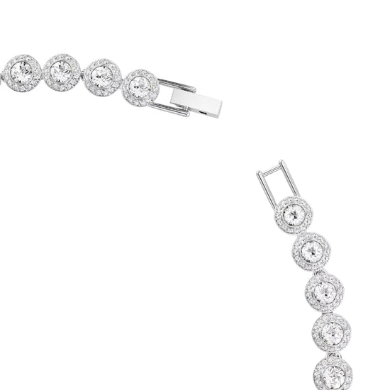 Collana tennis donna Swarovski rodiato con cristalli bianchi MISURA UNICA