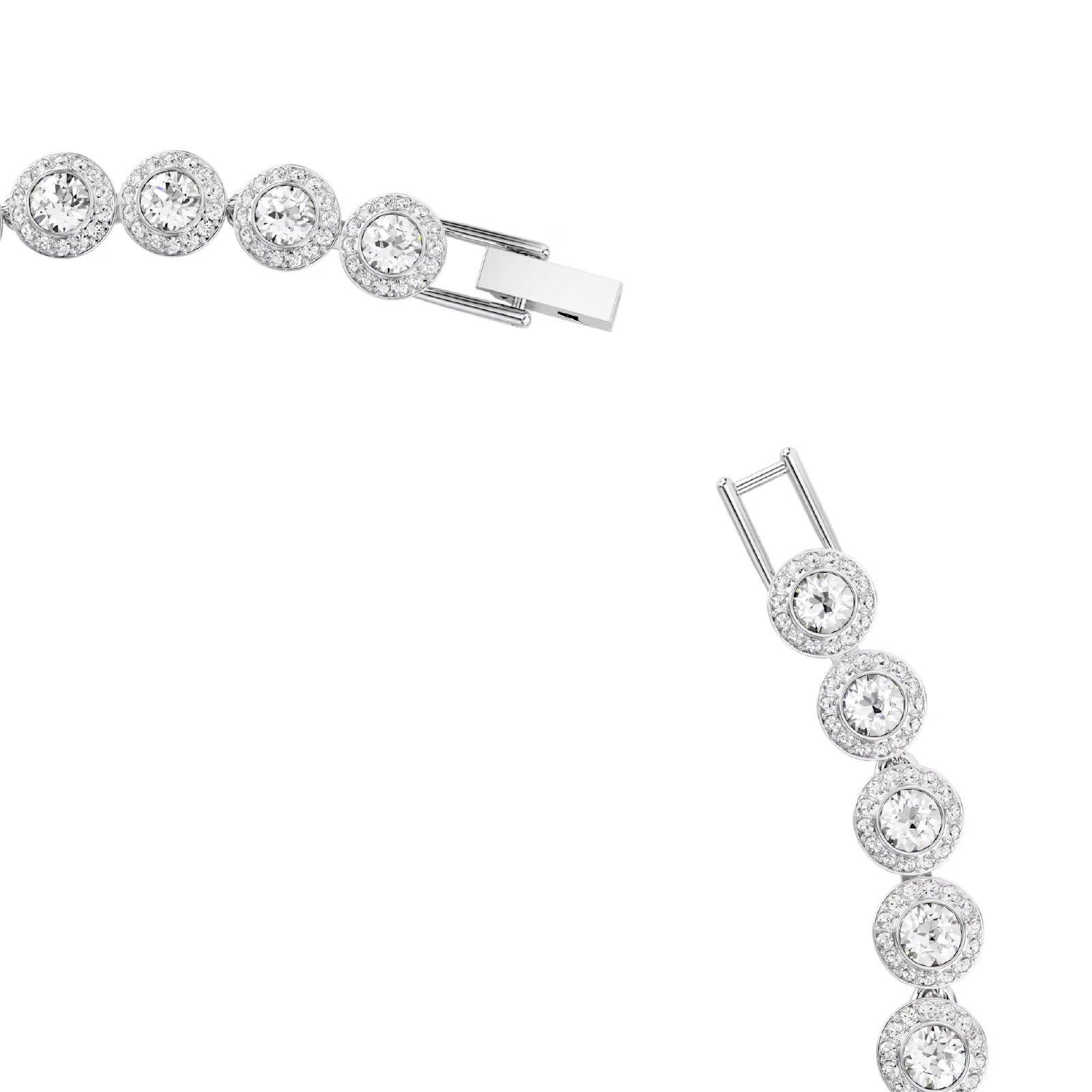 Collana tennis donna Swarovski rodiato con cristalli bianchi MISURA UNICA