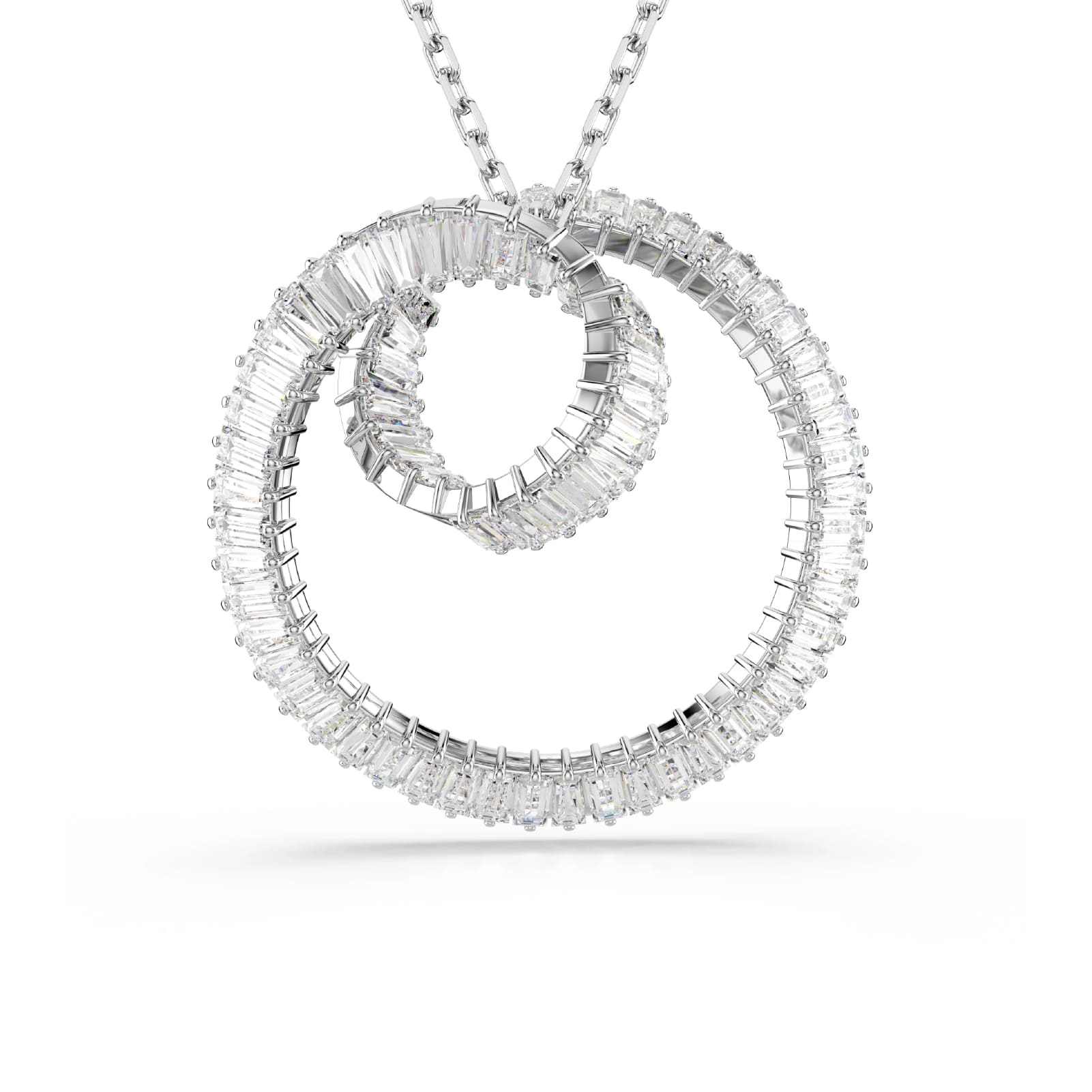 Collana da donna Swarovski rodiato con cristalli bianchi MISURA UNICA