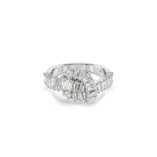 Anello da donna Swarovski rodiato con nodo di cristalli 12