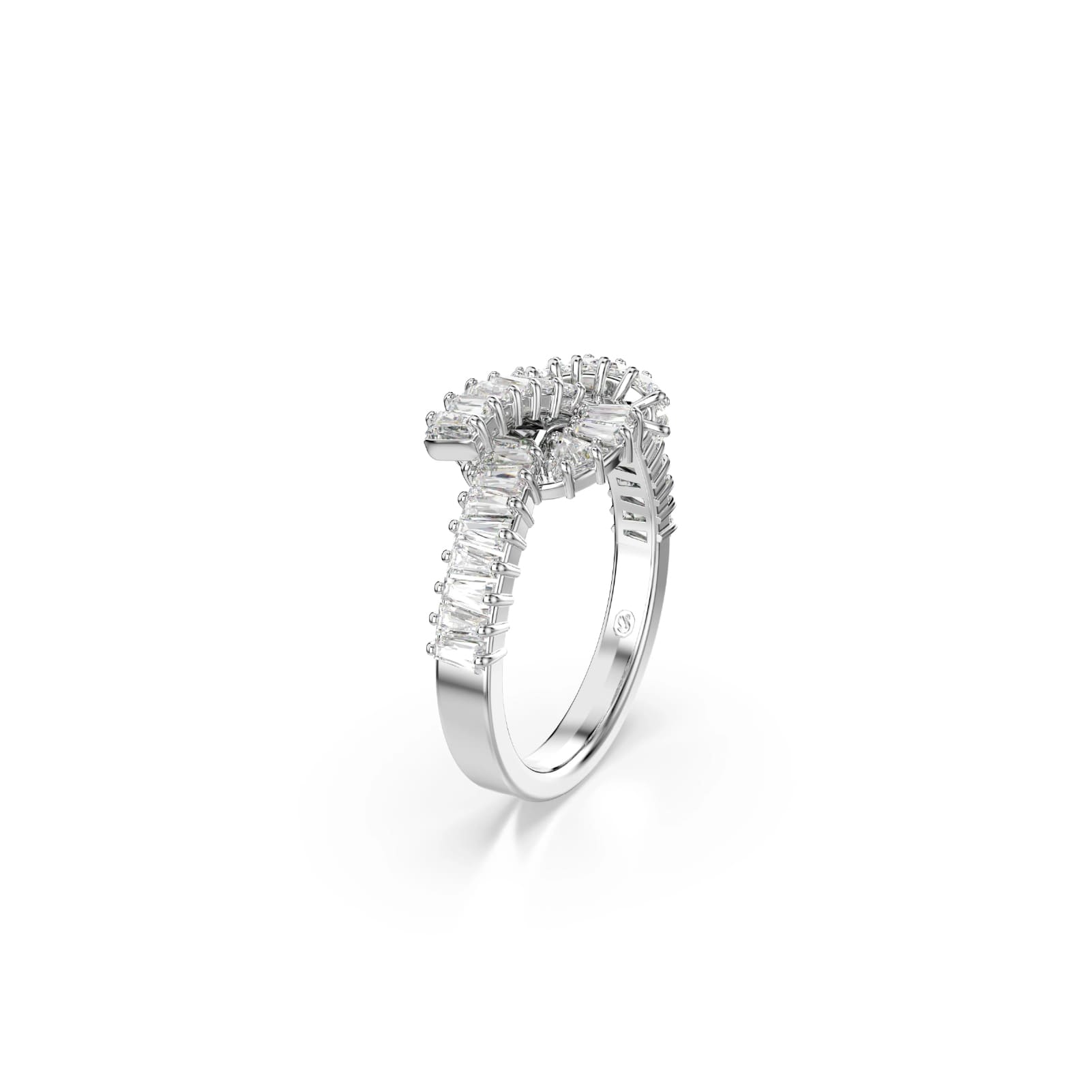 Anello da donna Swarovski rodiato con nodo di cristalli 12