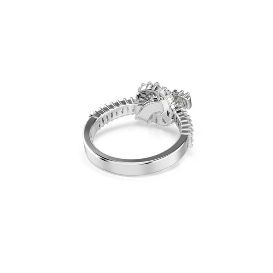Anello da donna Swarovski rodiato con nodo di cristalli 12