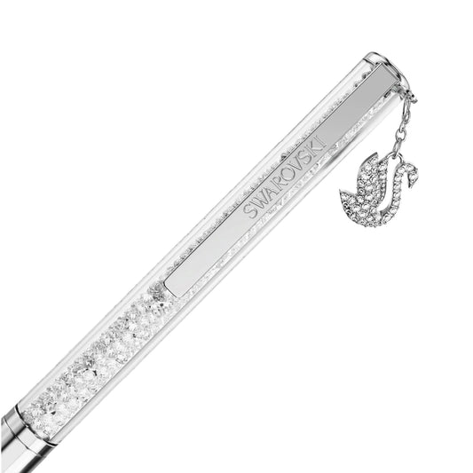 Penna sfera Swarovski Crystalline cromata cristalli bianchi MISURA UNICA