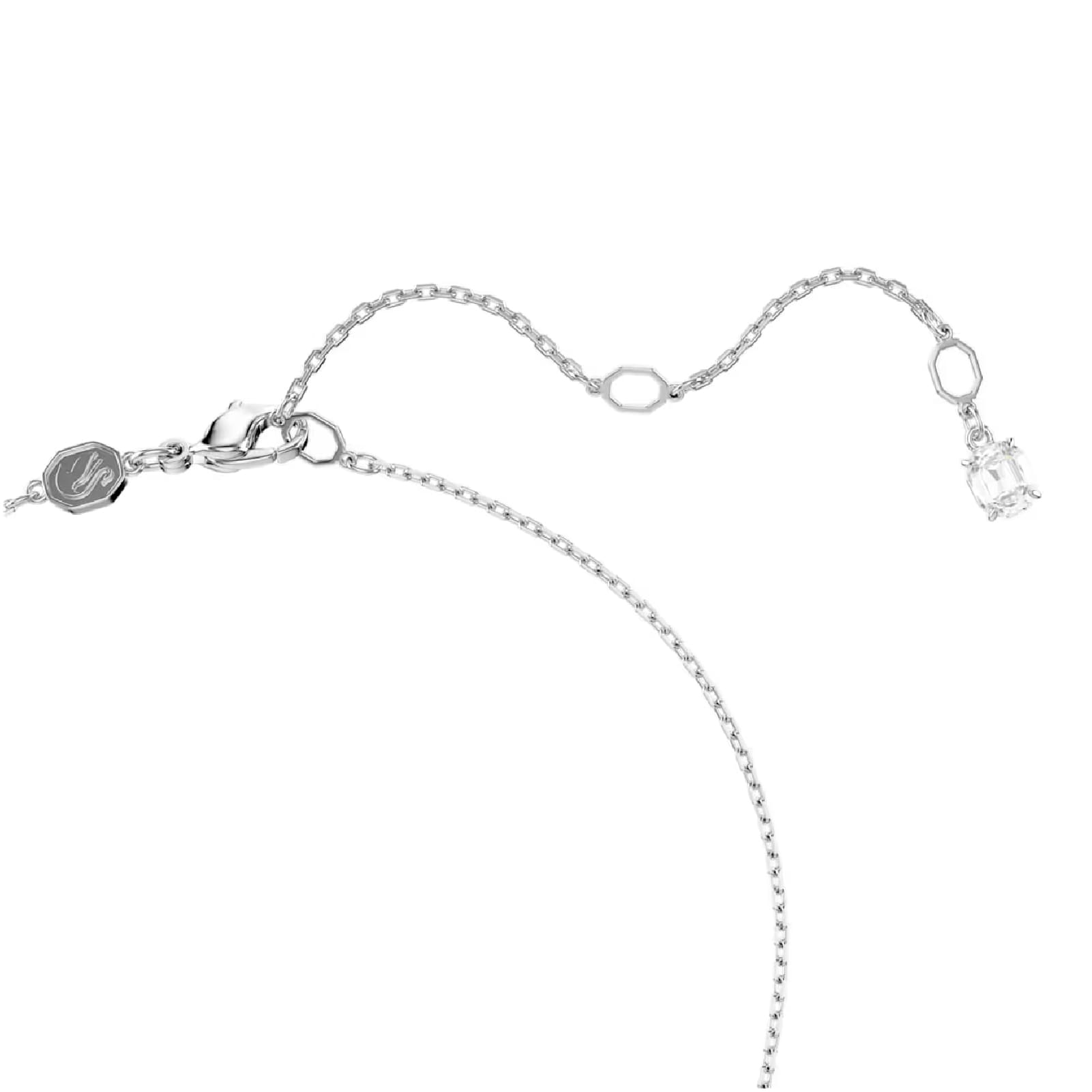 Collana girocollo Swarovski rodiato con nodo di cristalli MISURA UNICA