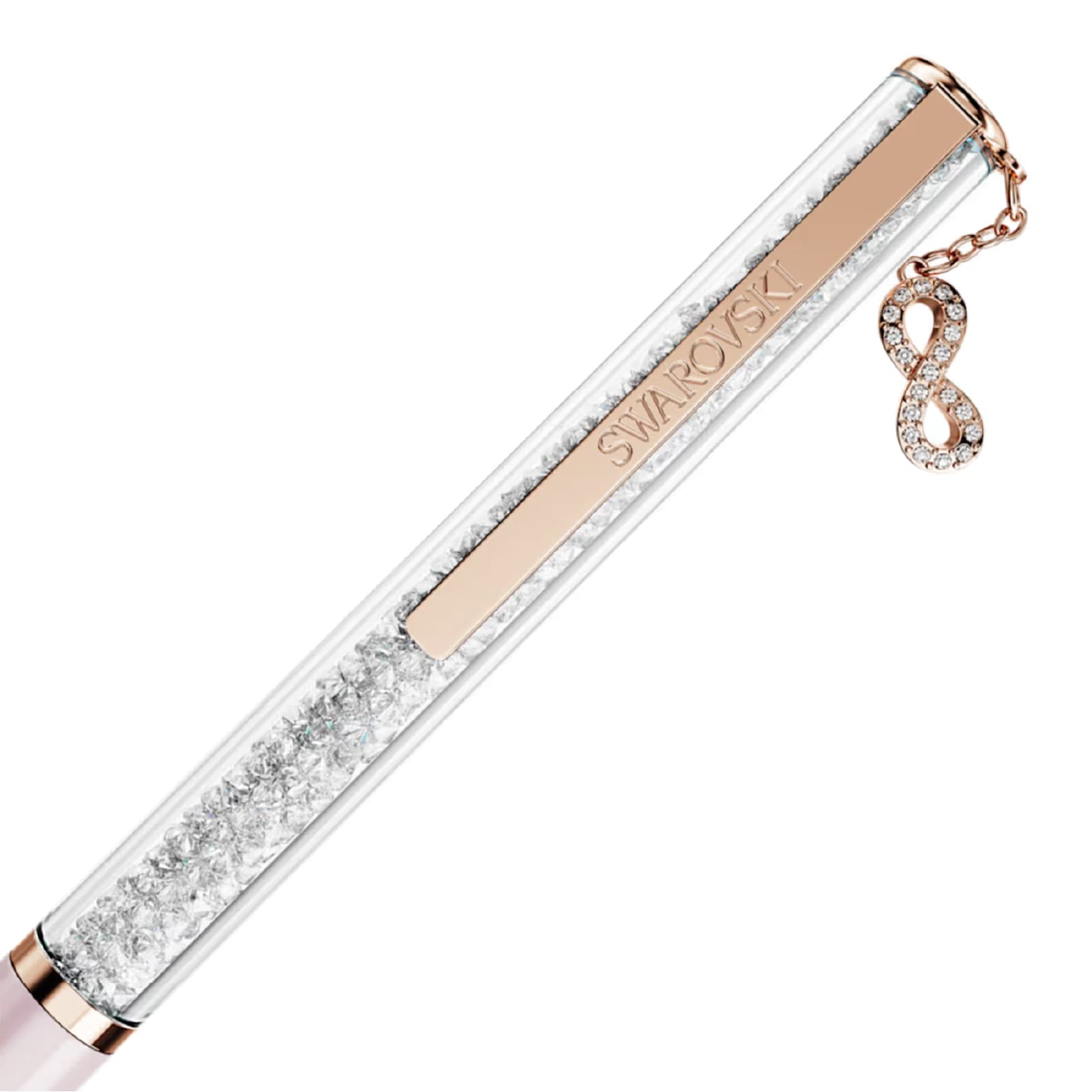 Penna a sfera da donna Swarovski colore rosa placcato rosé MISURA UNICA