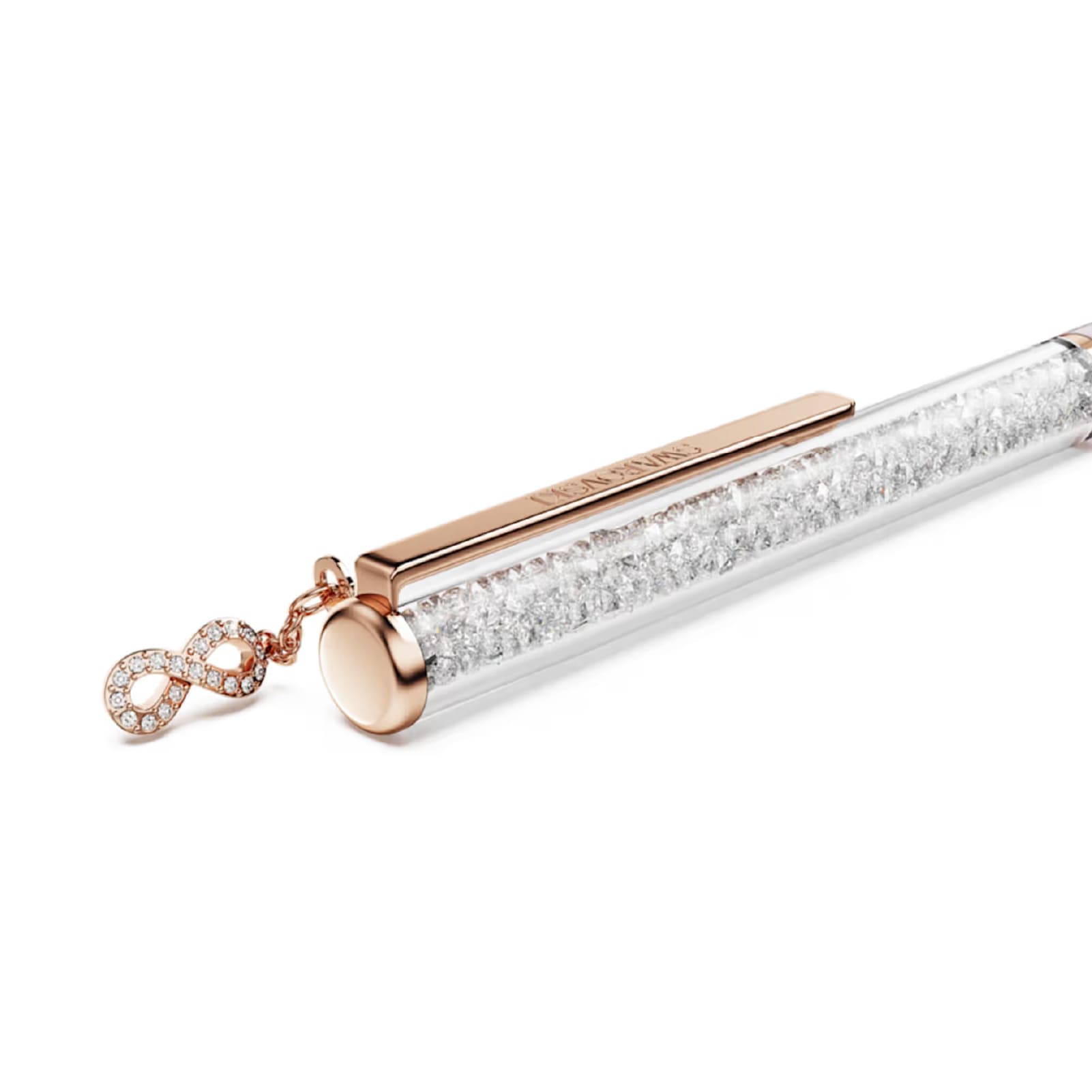 Penna a sfera da donna Swarovski colore rosa placcato rosé MISURA UNICA