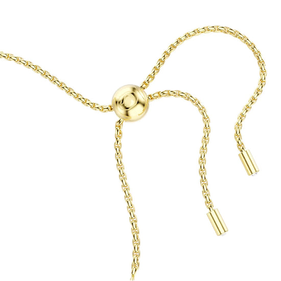 Bracciale tennis Swarovski dorato con cristalli bianchi REGOLABILE