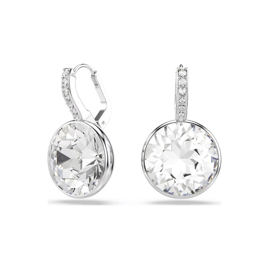 Orecchini pendenti donna Swarovski rodiato cristalli bianchi MISURA UNICA