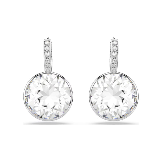 Orecchini pendenti donna Swarovski rodiato cristalli bianchi MISURA UNICA