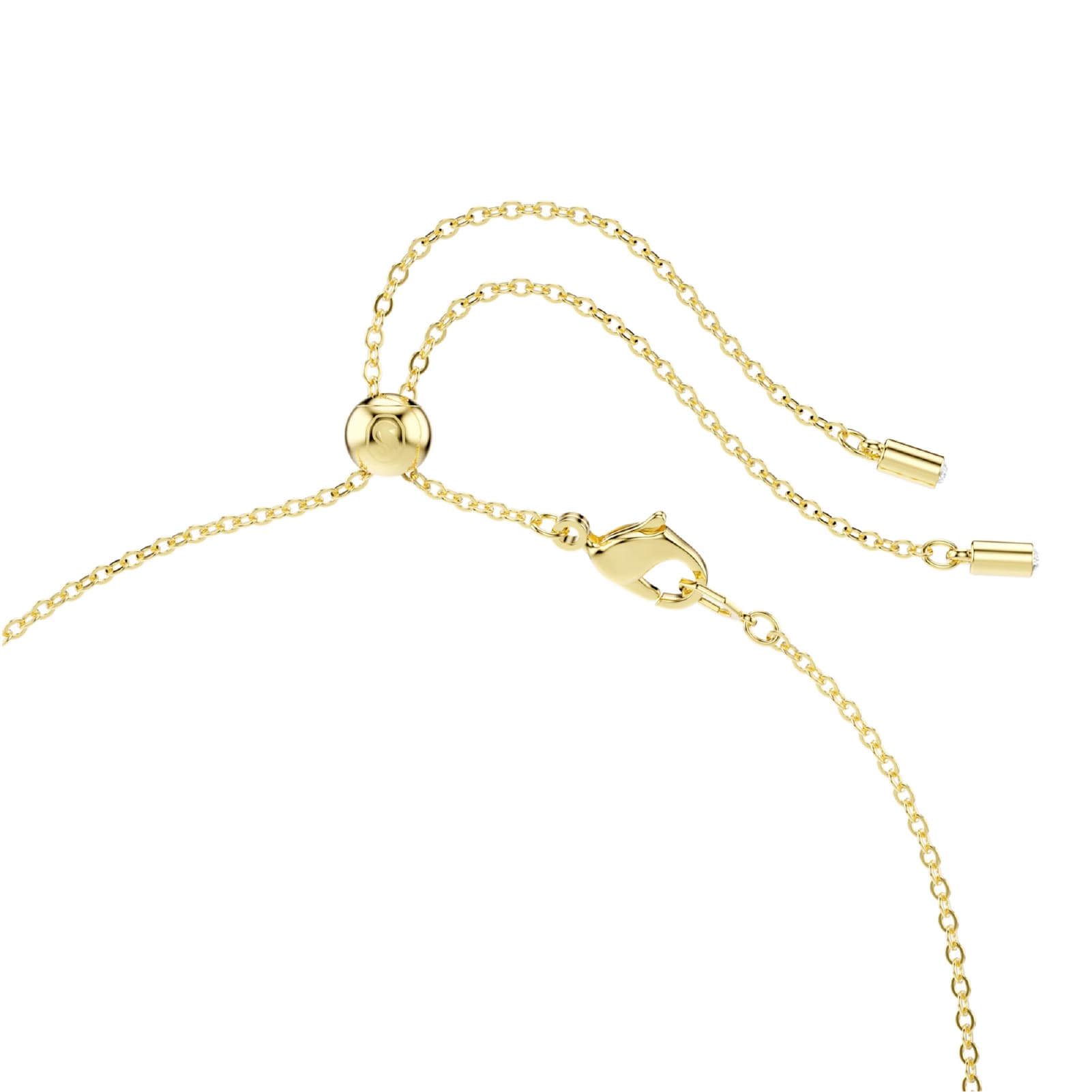 Collana girocollo Swarovski dorato cristalli bianchi e verdi MISURA UNICA