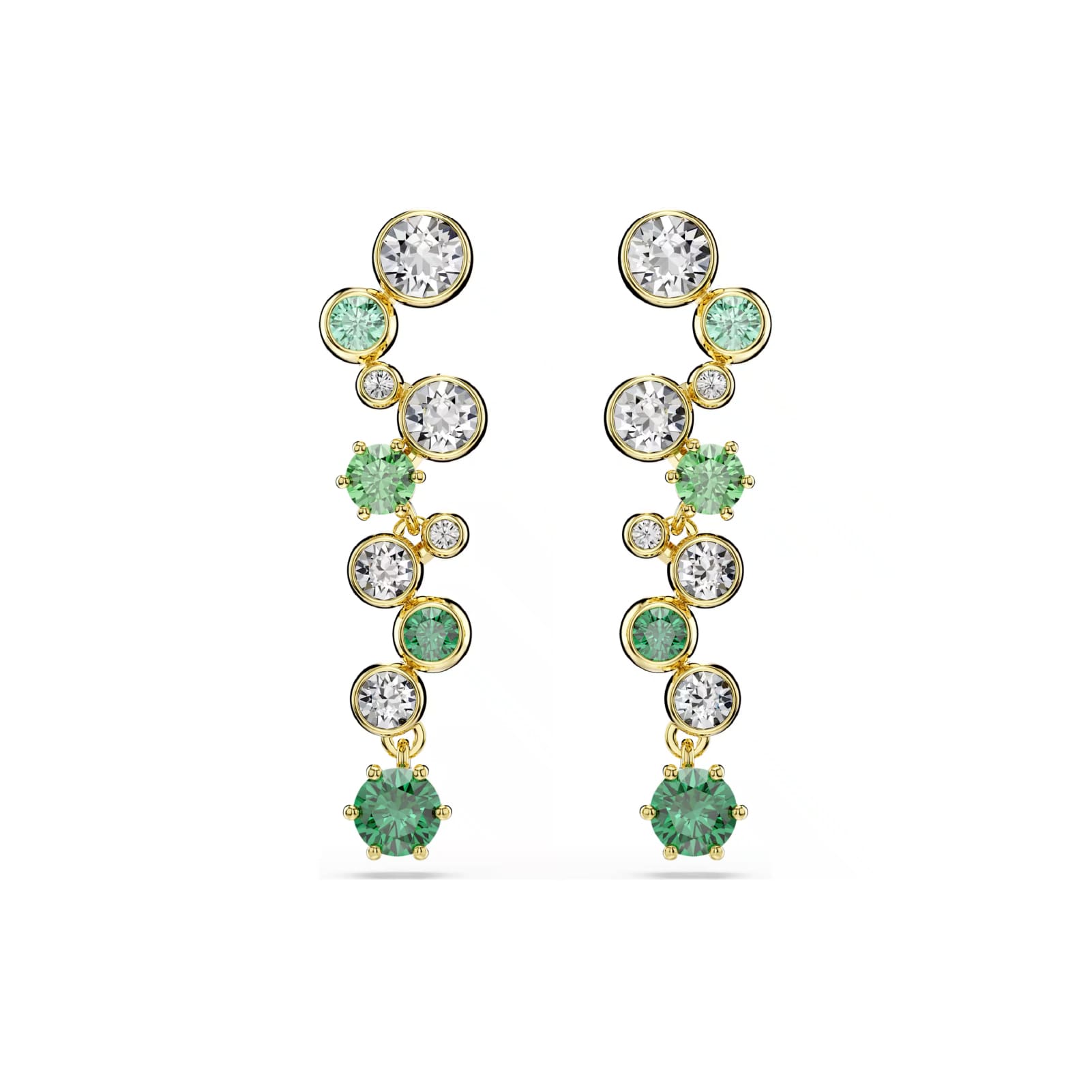 Orecchini pendenti da donna Swarovski dorato con cristalli MISURA UNICA