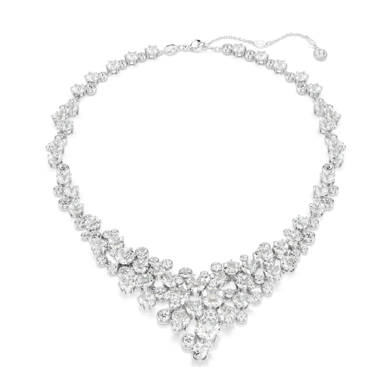 Collana girocollo da donna Swarovski rodiato con cristalli MISURA UNICA
