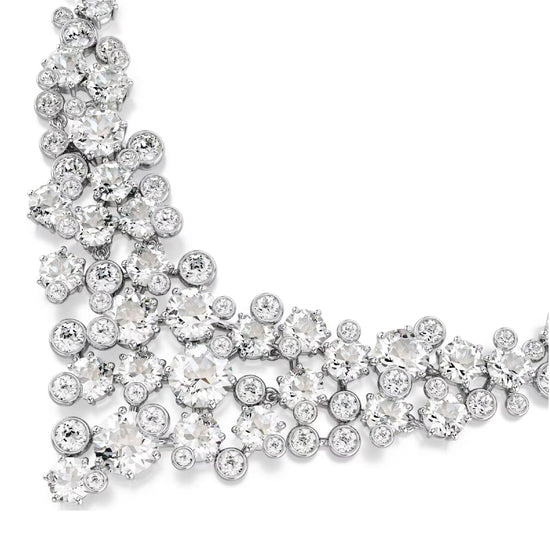 Collana girocollo da donna Swarovski rodiato con cristalli MISURA UNICA