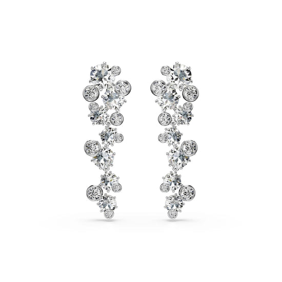 Orecchini pendenti da donna Swarovski rodiato con cristalli MISURA UNICA