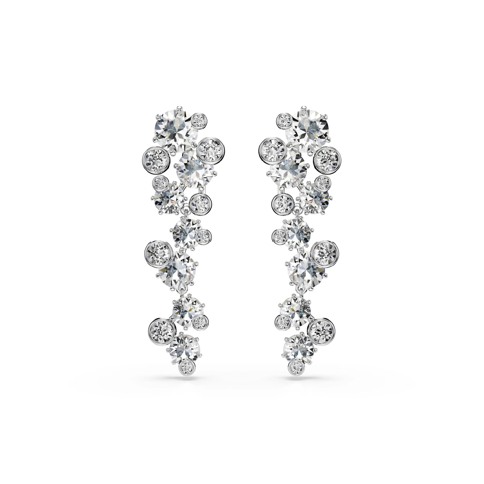 Orecchini pendenti da donna Swarovski rodiato con cristalli MISURA UNICA