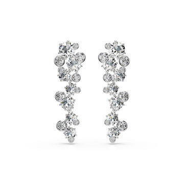 Orecchini pendenti da donna Swarovski rodiato con cristalli MISURA UNICA
