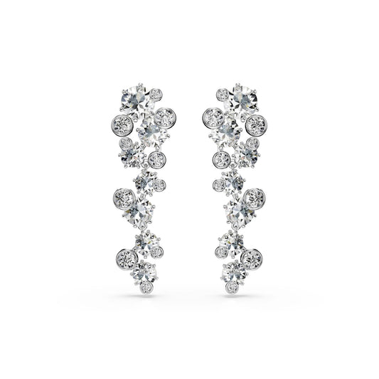 Orecchini pendenti da donna Swarovski rodiato con cristalli MISURA UNICA