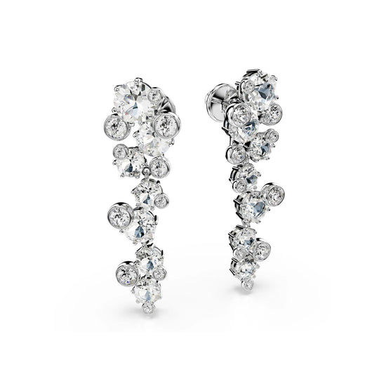 Orecchini pendenti da donna Swarovski rodiato con cristalli MISURA UNICA