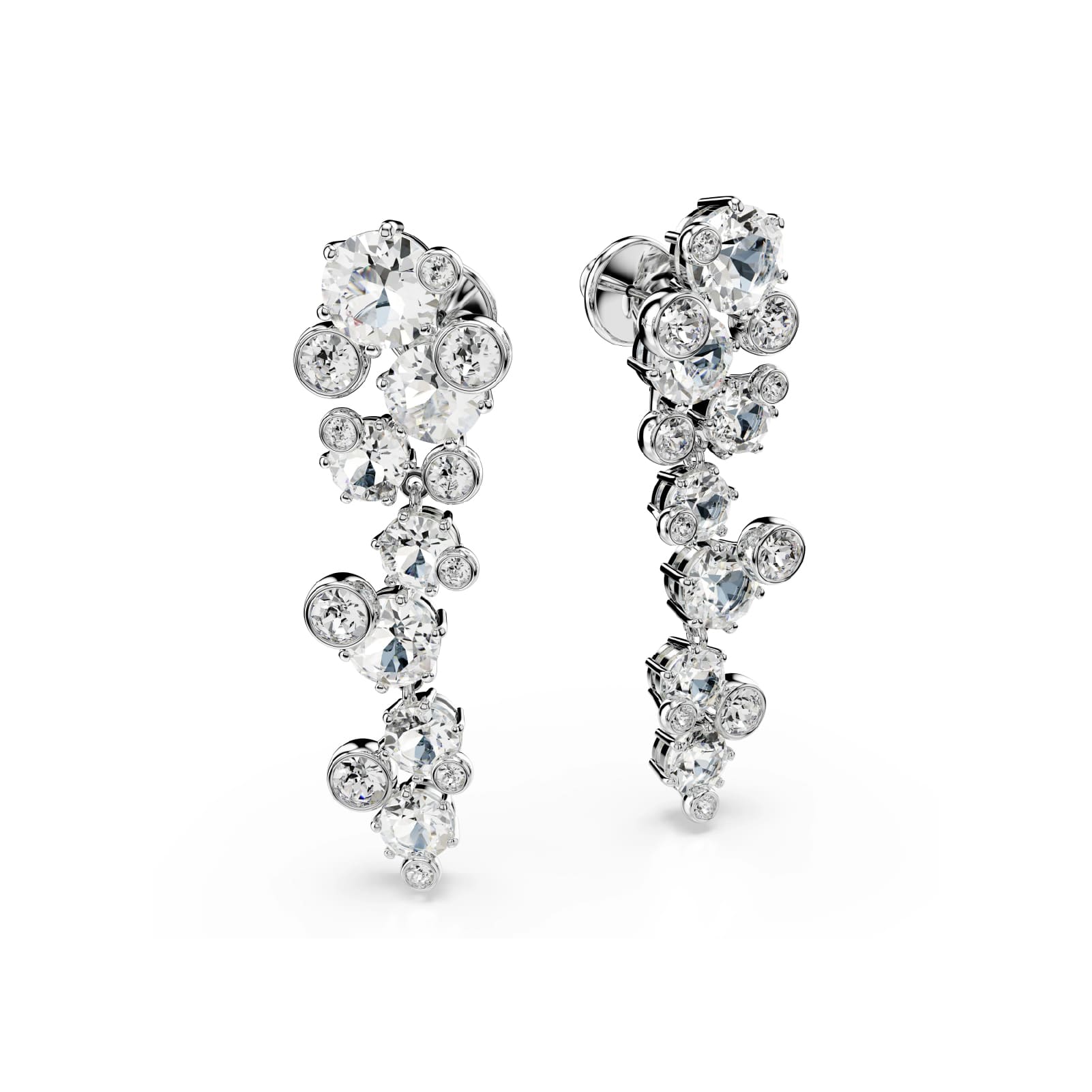 Orecchini pendenti da donna Swarovski rodiato con cristalli MISURA UNICA