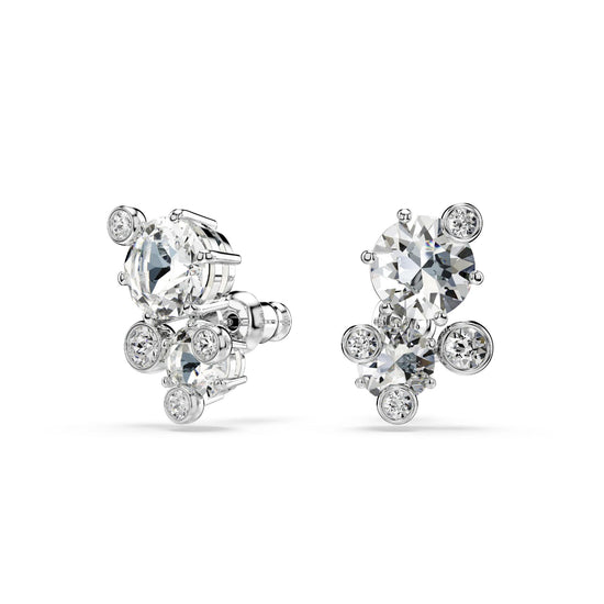 Orecchini a lobo da donna Swarovski rodiato con cristalli MISURA UNICA