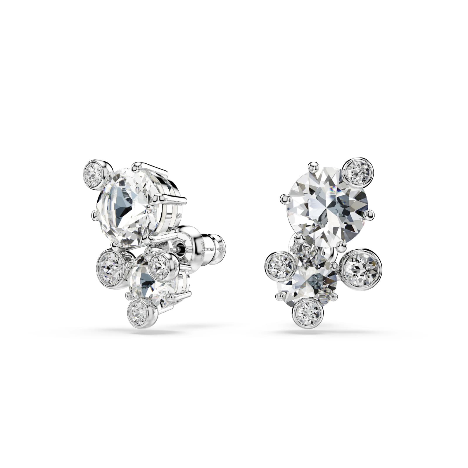 Orecchini a lobo da donna Swarovski rodiato con cristalli MISURA UNICA