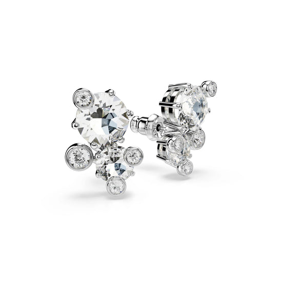 Orecchini a lobo da donna Swarovski rodiato con cristalli MISURA UNICA