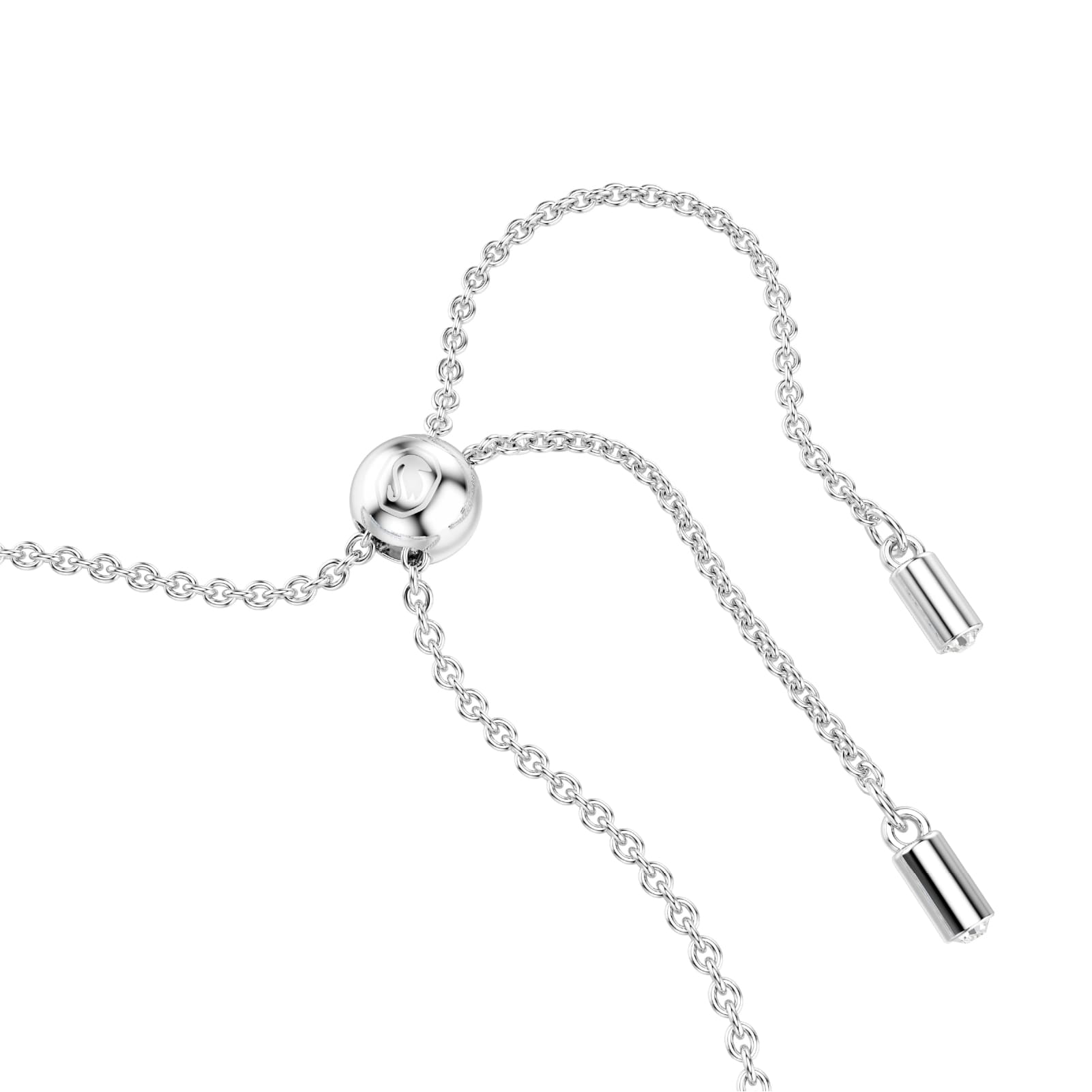 Bracciale donna Swarovski rodiato e cristalli bianchi e blu REGOLABILE