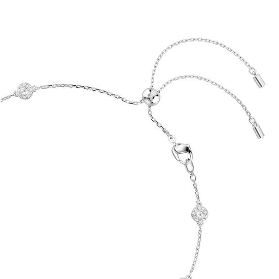 Collana girocollo Swarovski rodiato con cristalli bianchi MISURA UNICA