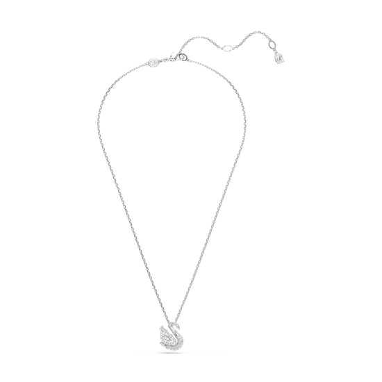 Collana con pendente Swarovski rodiato con cigno di cristalli MISURA UNICA