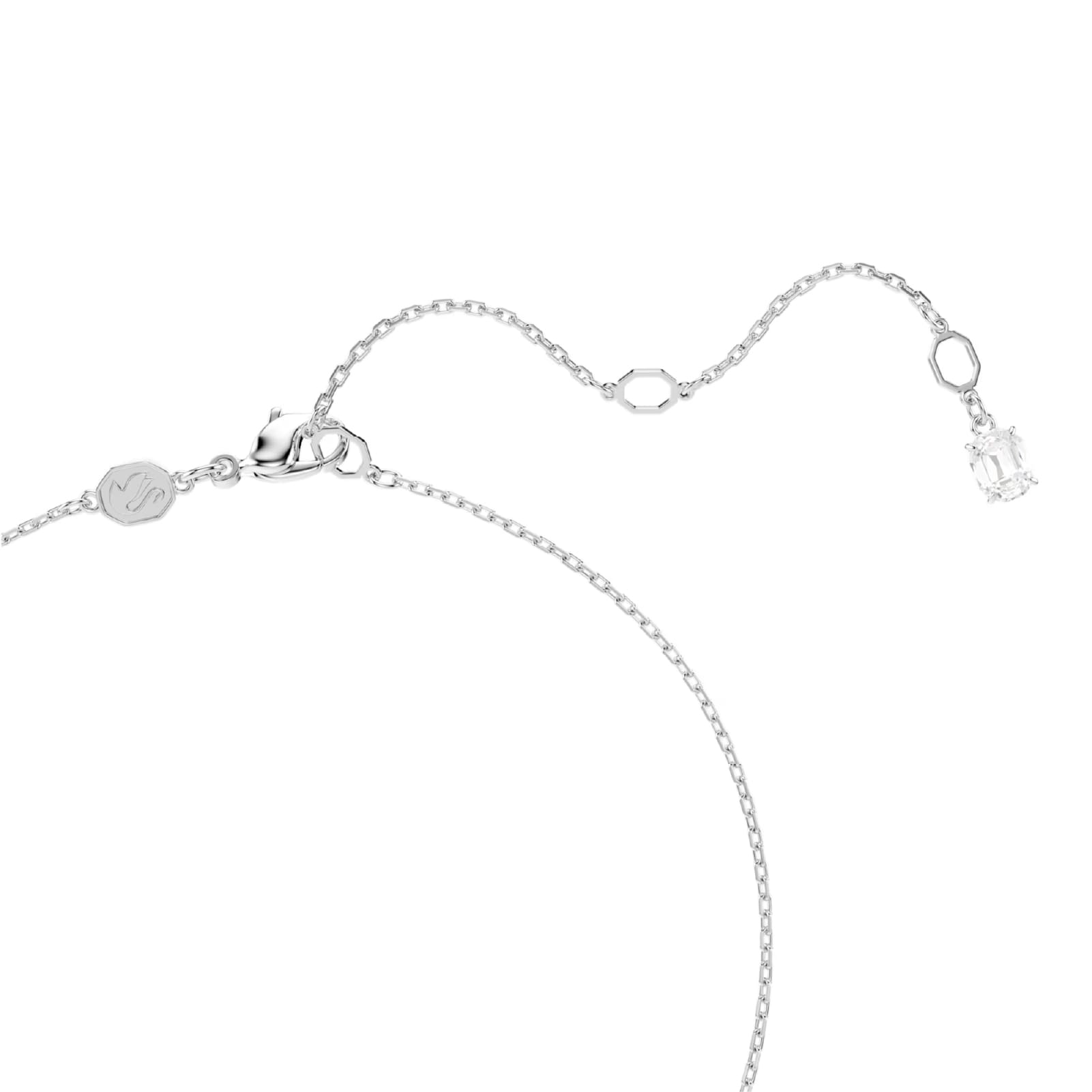 Collana con pendente Swarovski rodiato con cigno di cristalli MISURA UNICA