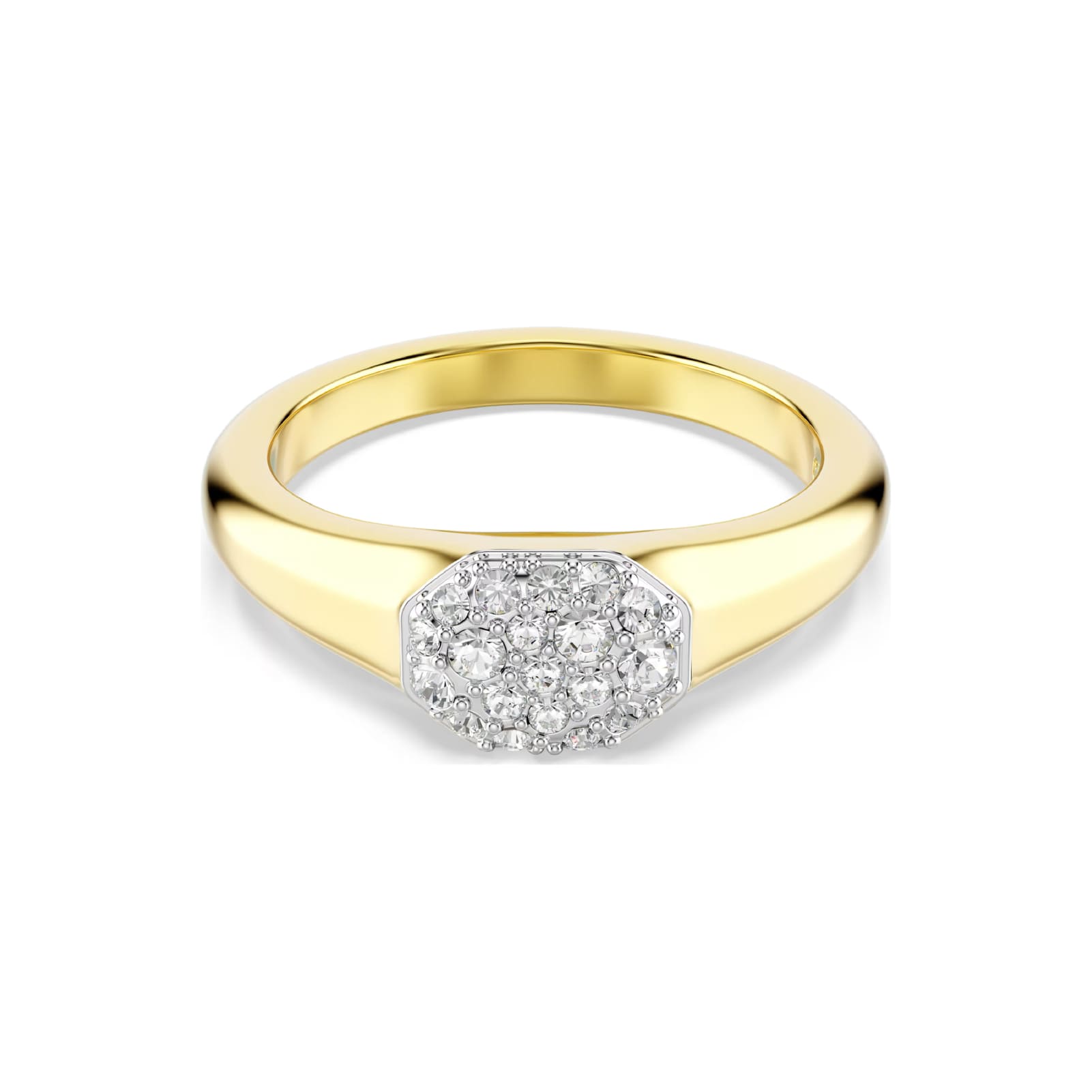 Anello da donna Swarovski dorato con cristalli bianchi 12
