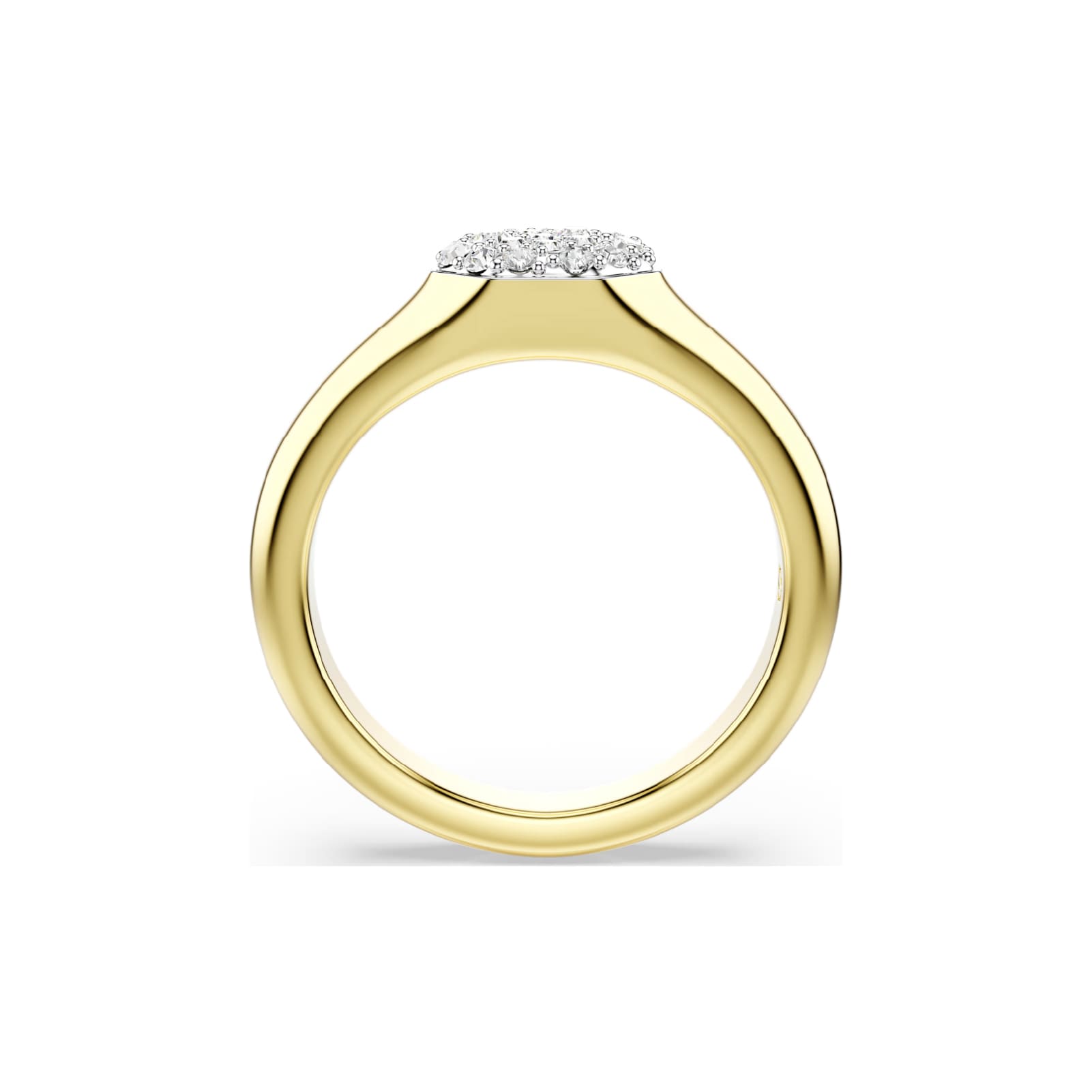 Anello da donna Swarovski dorato con cristalli bianchi 12