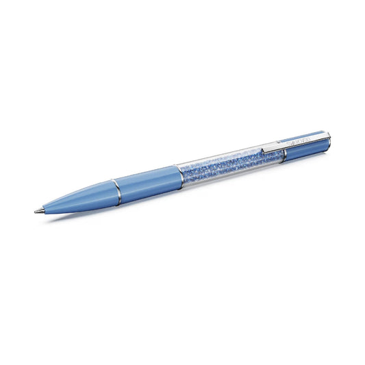 Penna sfera Swarovski Crystalline con fusto blu e cristalli MISURA UNICA