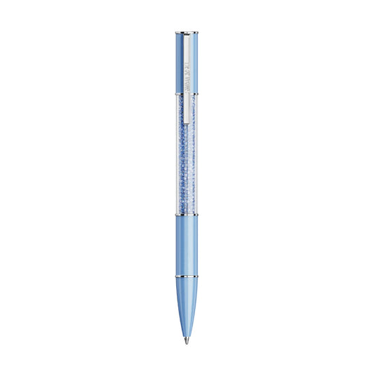Penna sfera Swarovski Crystalline con fusto blu e cristalli MISURA UNICA