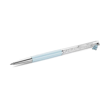 Penna sfera Swarovski Crystalline con fusto azzurro e cristalli MISURA UNICA