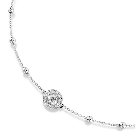 Bracciale catena Swarovski rodiato con sfere e cristalli REGOLABILE