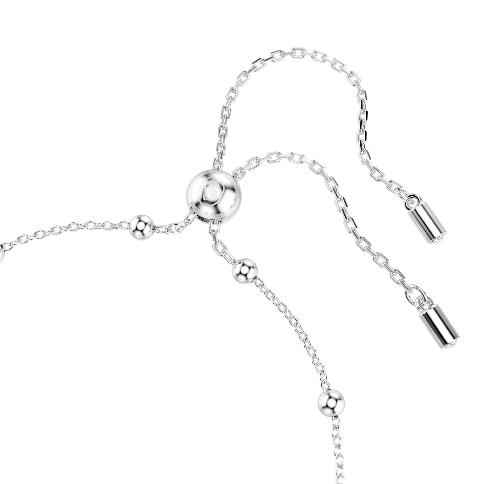 Bracciale catena Swarovski rodiato con cristalli bianchi REGOLABILE