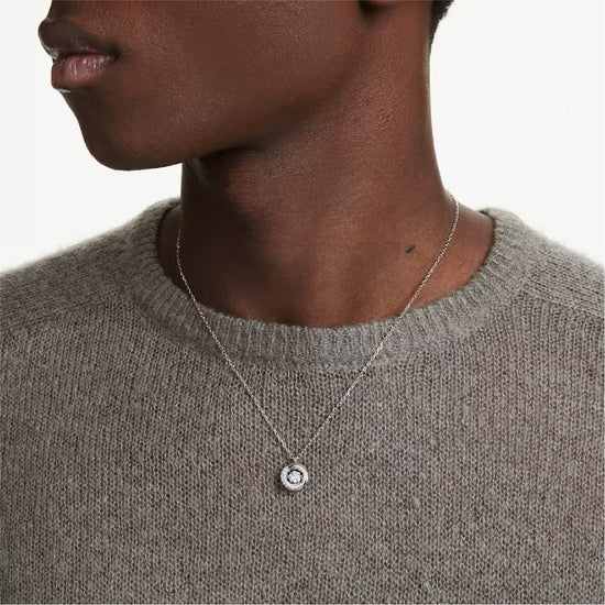 Collana con pendente Swarovski rodiato con cristalli bianchi MISURA UNICA