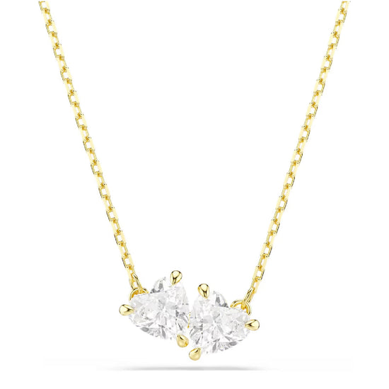 Collana girocollo Swarovski dorato con cristalli bianchi MISURA UNICA