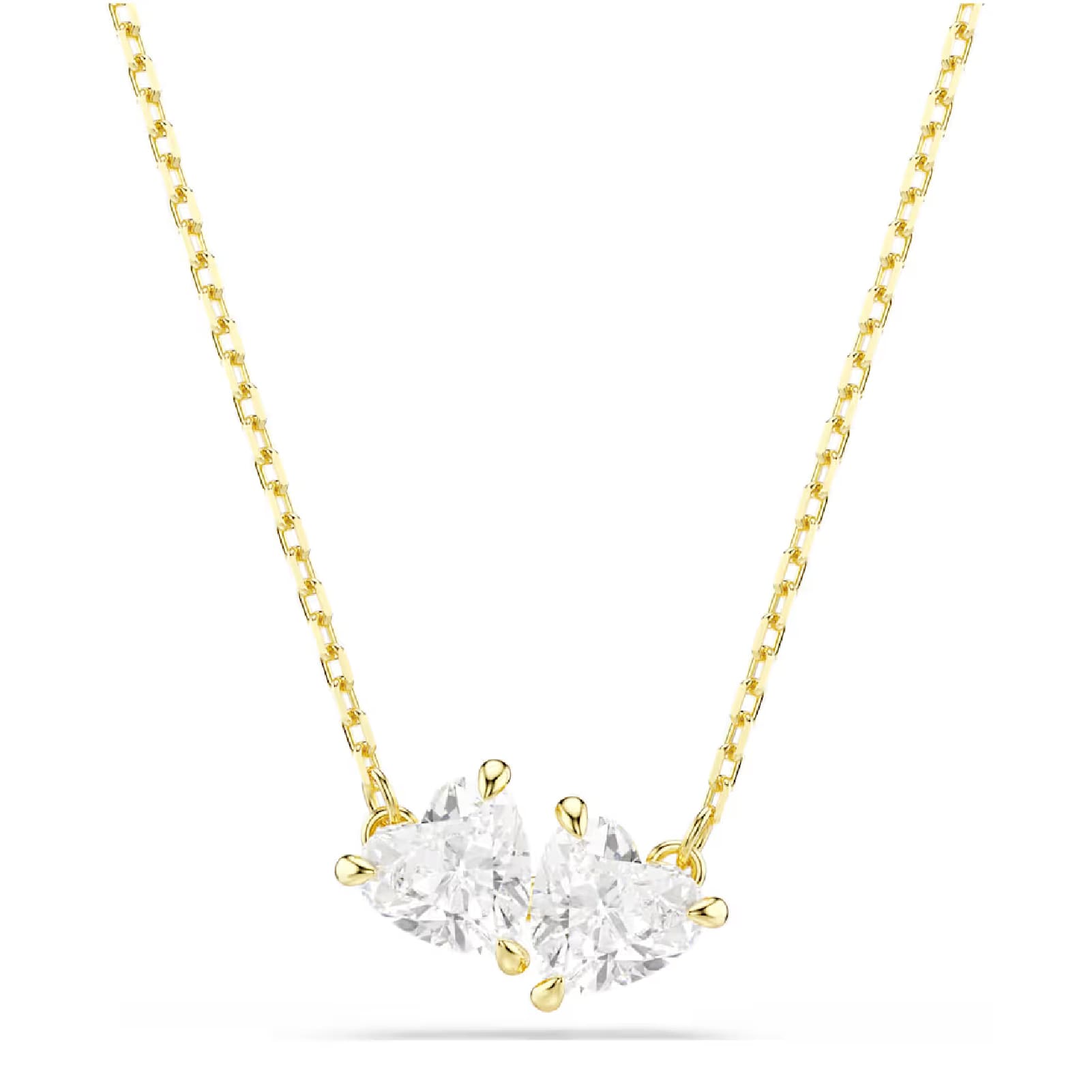 Collana girocollo Swarovski dorato con cristalli bianchi MISURA UNICA
