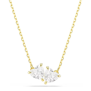 Collana girocollo Swarovski dorato con cristalli bianchi MISURA UNICA