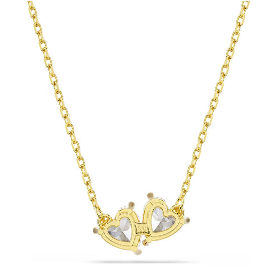 Collana girocollo Swarovski dorato con cristalli bianchi MISURA UNICA